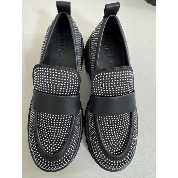 Karl Lagerfeld Grady Embellished Loafer platform Y2K womens sz 8 - Picture 2 of 5